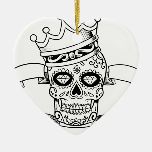 Schädel-Tag des toten Keramikornament (Vorne)