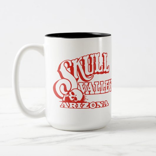 Schädel-Tal, Arizona Zweifarbige Tasse (Links)