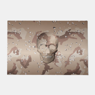 Schädel-Tarnungs-Muster der Wüsten-Camouflage-3D Fußmatte