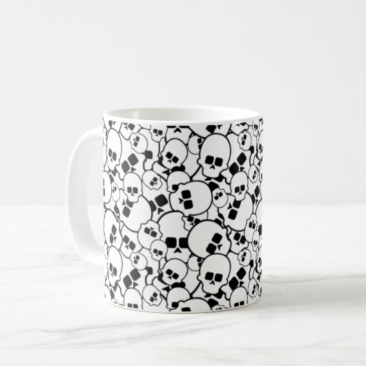 Schädel-Tasse Kaffeetasse (Vorderseite Links)