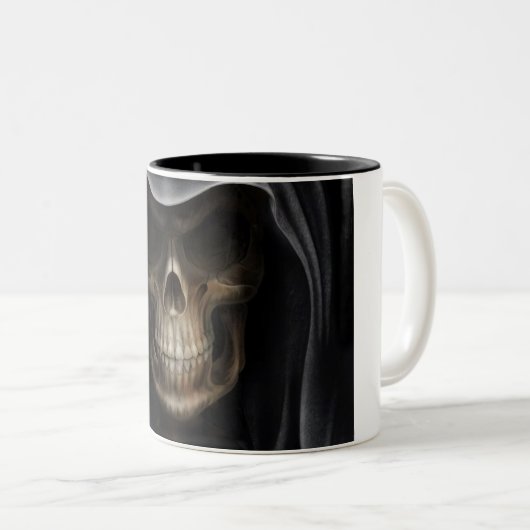 Schädel-Tasse Zweifarbige Tasse (VorderseiteRechts)