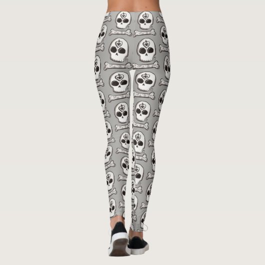 Schädel-Tätowierung Leggings (Rückseite)