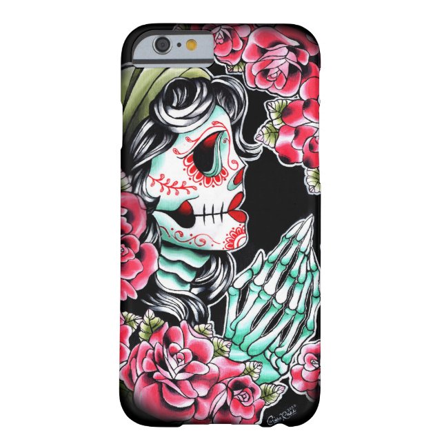 Schädel-Tätowierungs-Blitz Dia De Los Muertos Case-Mate iPhone Hülle (Rückseite)