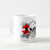 SCHÄDEL-TECHNOLOGIE-TAUCHER KAFFEETASSE (Vorderseite Links)