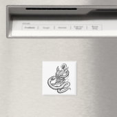 Schädel - Teufelsköpfe mit Schlange Magnet (In Situ (Geschirrspüler))