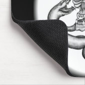 Schädel - Teufelsköpfe mit Schlange Mousepad (Ecke)