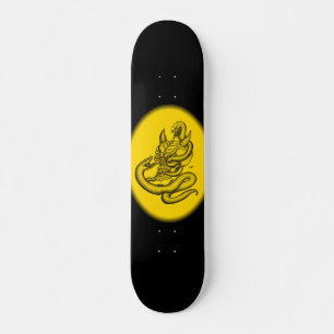 Schädel - Teufelsköpfe mit Schlange Skateboard