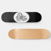 Schädel - Teufelsköpfe mit Schlange Skateboard (Horizontal)