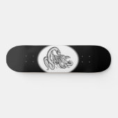 Schädel - Teufelsköpfe mit Schlange Skateboard (Horizontal)