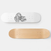Schädel - Teufelsköpfe mit Schlange Skateboard (Horizontal)