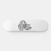 Schädel - Teufelsköpfe mit Schlange Skateboard (Horizontal)