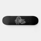 Schädel - Teufelsköpfe mit Schlange Skateboard (Horizontal)