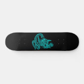 Schädel - Teufelsköpfe mit Schlange Skateboard (Horizontal)