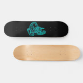 Schädel - Teufelsköpfe mit Schlange Skateboard (Horizontal)