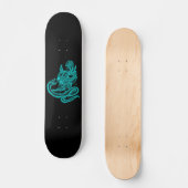 Schädel - Teufelsköpfe mit Schlange Skateboard (Vorderseite)