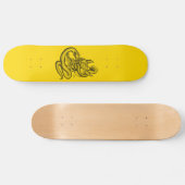 Schädel - Teufelsköpfe mit Schlange Skateboard (Horizontal)