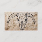 Schädel Texas Longhorn Stier Visitenkarte (Rückseite)