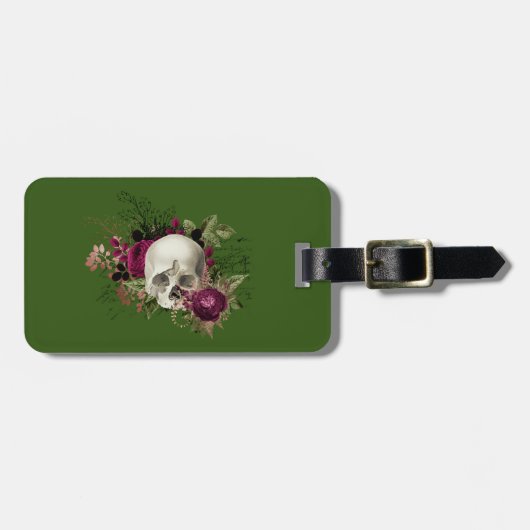 Schädel Totenkopf Gepäckanhänger (Vorderseite horizontal)