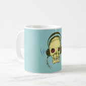 Schädel Totenkopf Kopfhörer skull earphones Kaffeetasse (Vorderseite Links)
