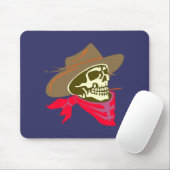 Schädel Totenkopf skull cowboy Mousepad (Mit Mouse)