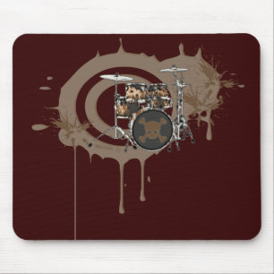Schädel trommelt Mousepad