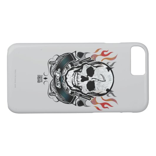 Schädel-u. Flammen-Tätowierungs-Kunst der Case-Mate iPhone Hülle (Rückseite (Horizontal))