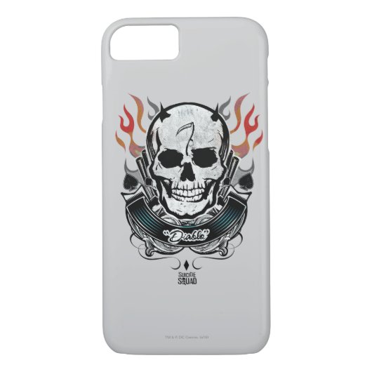 Schädel-u. Flammen-Tätowierungs-Kunst der Case-Mate iPhone Hülle (Rückseite)