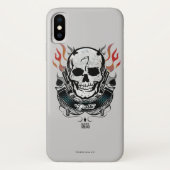 Schädel-u. Flammen-Tätowierungs-Kunst der Case-Mate iPhone Hülle (Rückseite)