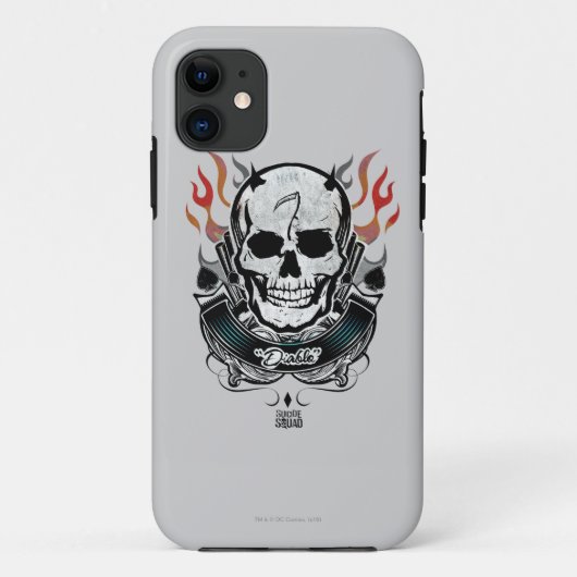 Schädel-u. Flammen-Tätowierungs-Kunst der Case-Mate iPhone Hülle (Rückseite)