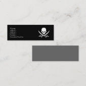 Schädel u. gekreuzte Knochen Mini Visitenkarte (Vorne/Hinten)