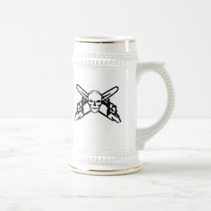 Schädel u. Kettensägen Bierglas