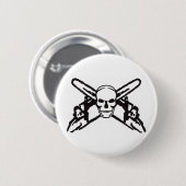 Schädel u. Kettensägen Button (Vorne & Hinten)