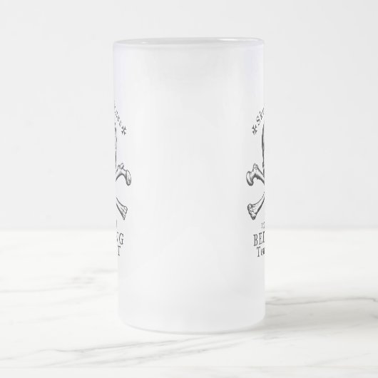 Schädel u. Knochen-Bier Pong Tasse (Mittel)