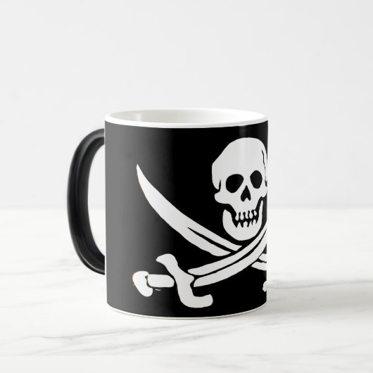 Schädel u. Knochen, die Tasse verwandeln (Vorderseite Links)