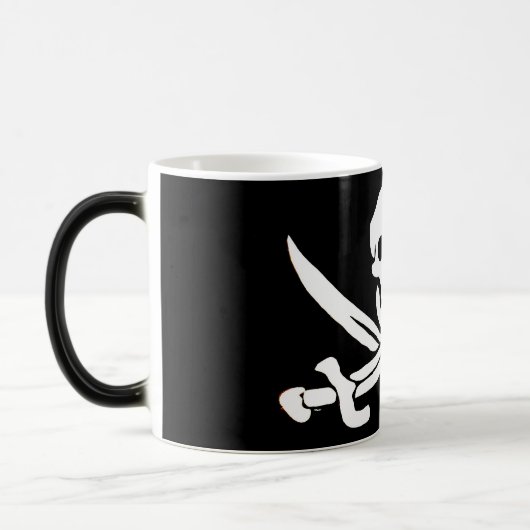 Schädel u. Knochen, die Tasse verwandeln (Links)