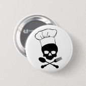 Schädel u. Knochen-Koch Button (Vorne & Hinten)