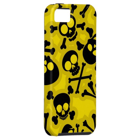 Schädel u. Knochen-Muster Case-Mate iPhone Hülle (Rückseite/rechts)