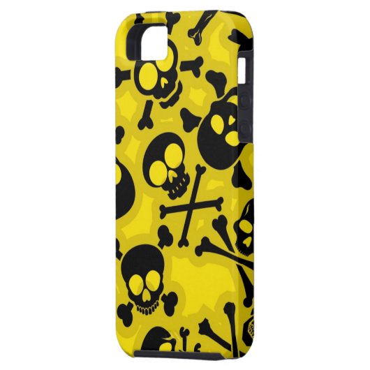 Schädel u. Knochen-Muster Case-Mate iPhone Hülle (Rückseite Links)