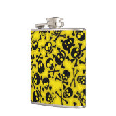 Schädel u. Knochen-Muster Flachmann (Links)