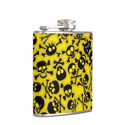 Schädel u. Knochen-Muster Flachmann (Rechts)