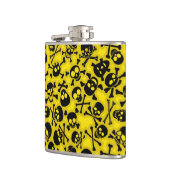 Schädel u. Knochen-Muster Flachmann (Links)