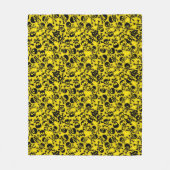 Schädel u. Knochen-Muster Fleecedecke (Vorderseite)