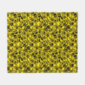 Schädel u. Knochen-Muster Fleecedecke (Vorderseite (Horizontal))