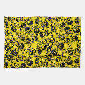 Schädel u. Knochen-Muster Handtuch (Horizontal)