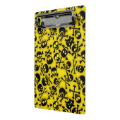 Schädel u. Knochen-Muster Mini Klemmbrett (Gewinkelt2)