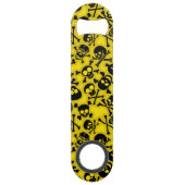 Schädel u. Knochen-Muster Speed Flaschenöffner (Rückseite)