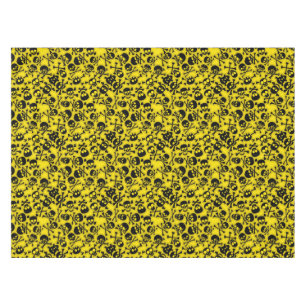 Schädel u. Knochen-Muster Tischdecke