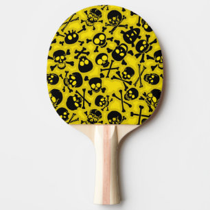 Schädel u. Knochen-Muster Tischtennis Schläger