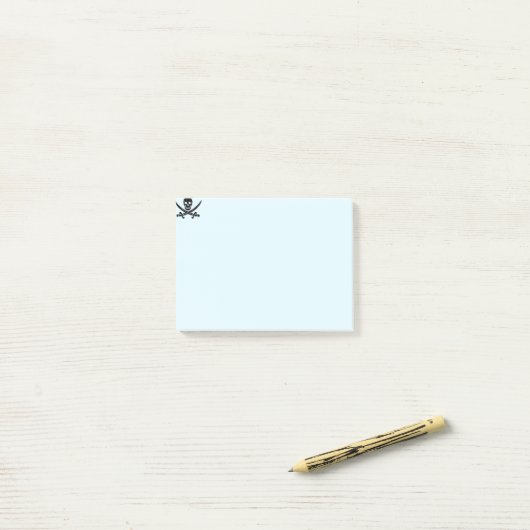 Schädel-u. Knochen-Piraten-klebrige Anmerkungen Post-it Klebezettel (Auf Schreibtisch)