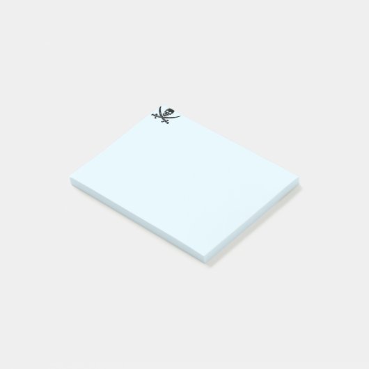 Schädel-u. Knochen-Piraten-klebrige Anmerkungen Post-it Klebezettel (angewinkelt)
